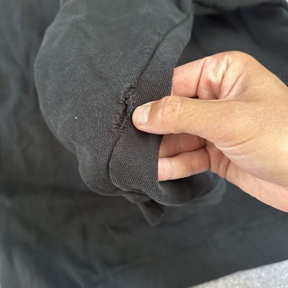 Men's Adidas Big Trefoil Logo Black White Hoodie Pullover Sweatshirt Sz 2XL XXL - Picture 5 of 5